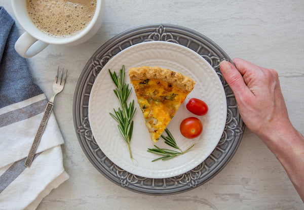 Prosciutto Tomato Basil Quiche