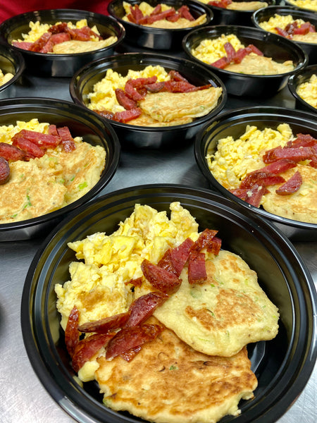 Potato Scallion Pancakes & Sweet Chicken Sausage