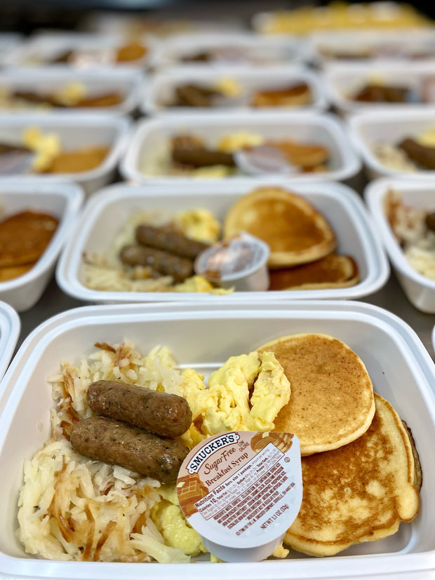 Wild Blueberry Cream Protein Pancake Breakfast